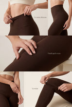Cargar imagen en el visor de la galería, Cafe Oscuro Mate | Leggin Anti-Celulitis, Anti-Fluidos Con Cintura Alta & Horma Ideal Leggins RBJ Leggins