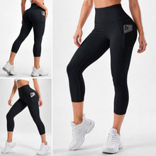 Cargar imagen en el visor de la galería, Capri Negro Mate | Leggin Corto Con Bolsillo Anti-Celulitis, Anti-Fluidos Con Pretina Alta & Horma Ideal Leggins RBJ Leggins Capri Negro Mate S - M