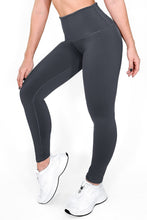 Cargar imagen en el visor de la galería, Gris Oscuro Mate - NUEVO | Leggin Anti-Celulitis, Anti-Fluidos Con Cintura Alta & Horma Ideal Leggins RBJ Leggins