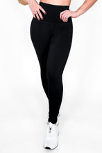 Cargar imagen en el visor de la galería, Negro Mate | Leggin Anti-Celulitis, Anti-Fluidos Con Cintura Alta & Horma Ideal Leggins RBJ Leggins