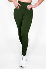 Cargar imagen en el visor de la galería, Verde Oscuro Mate - NUEVO | Leggin Anti-Celulitis, Anti-Fluidos Con Cintura Alta & Horma Ideal Leggins RBJ Leggins