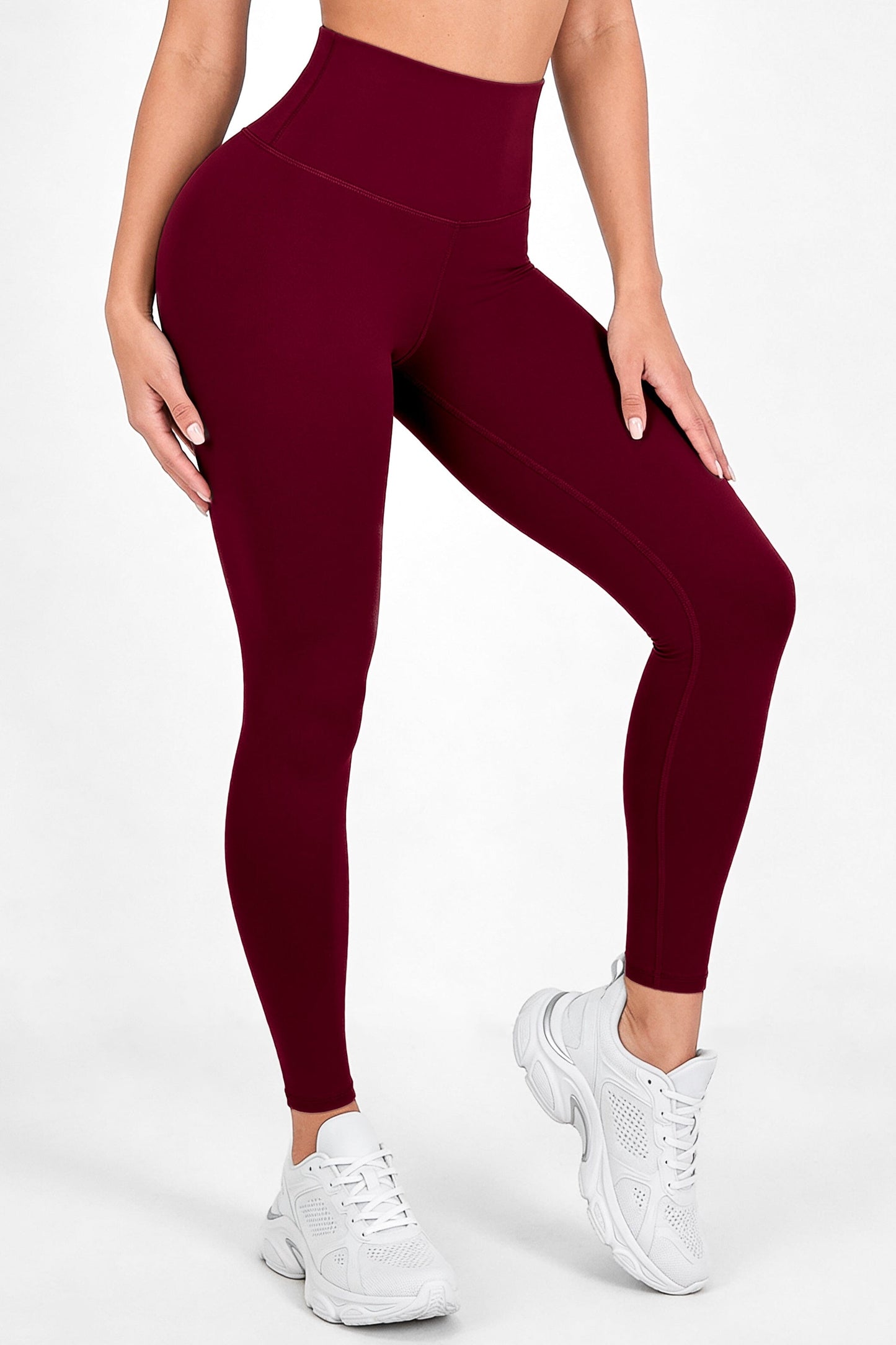 Vino Oscuro Mate | Leggin Anti-Celulitis, Anti-Fluidos Con Cintura Alta & Horma Ideal Leggins RBJ Leggins