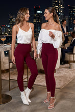 Cargar imagen en el visor de la galería, Vino Oscuro Mate | Leggin Anti-Celulitis, Anti-Fluidos Con Cintura Alta & Horma Ideal Leggins RBJ Leggins