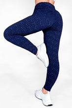 Cargar imagen en el visor de la galería, Zafiro Azul Navy - NUEVO | Leggin Texturizado Anti-Celulitis, Anti-Fluidos Con Cintura Alta & Horma Ideal Leggins RBJ Leggins