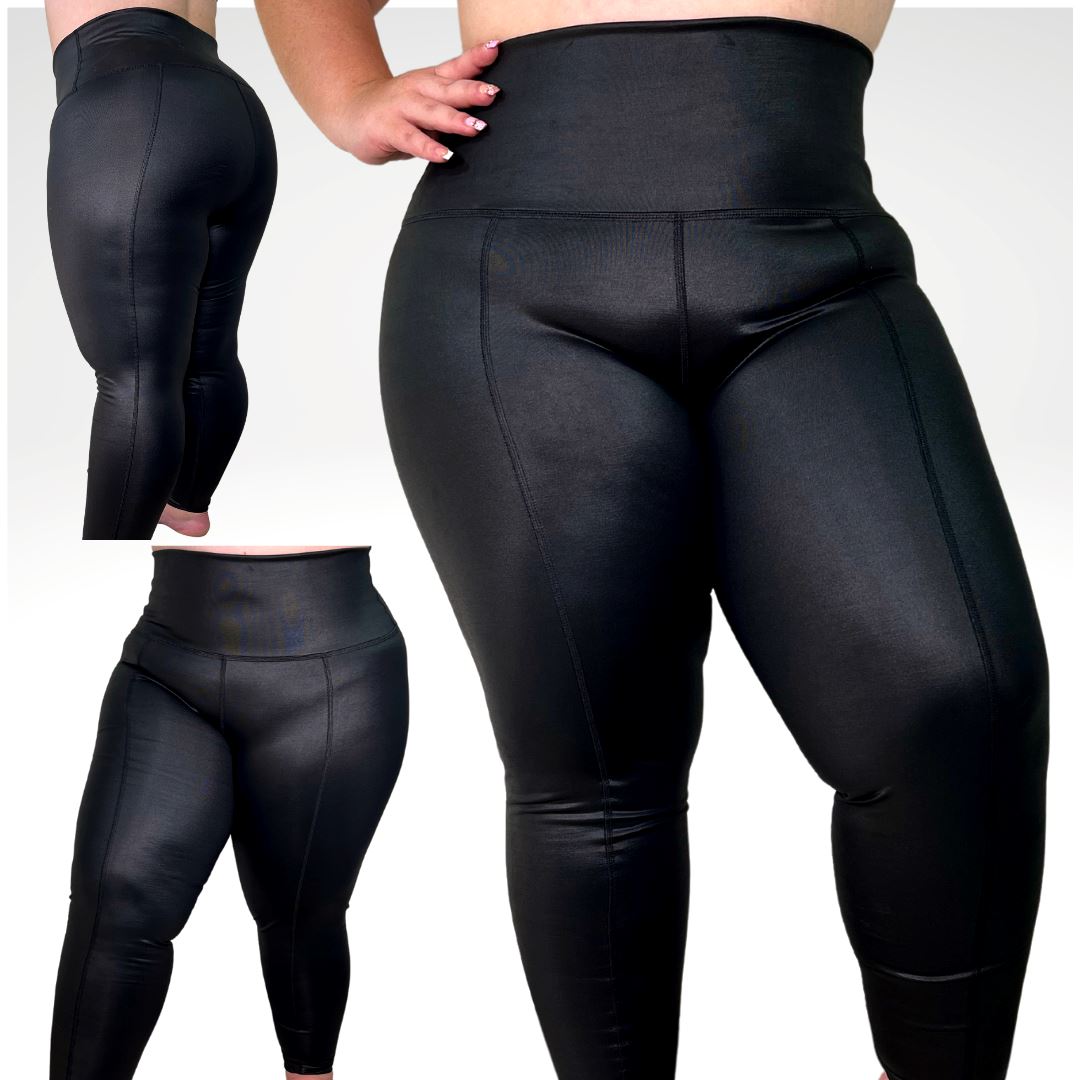 Negro Universe Plus | Leggin Anti-Celulitis, Anti-Fluidos Con Cintura Alta & Horma Ideal Leggins RBJ Leggins