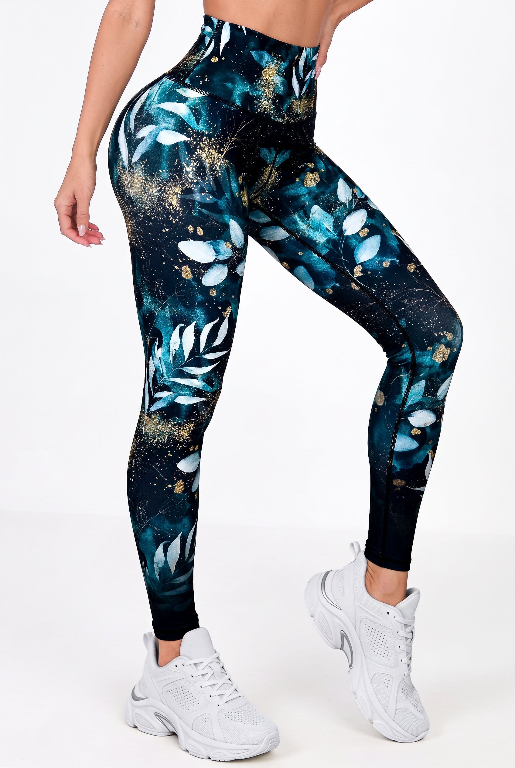 Aqua Boreal | Leggin Anti-Celulitis, Anti-Fluidos Con Cintura Alta & Horma Ideal Leggins RBJ Leggins Aqua Boreal S - M 