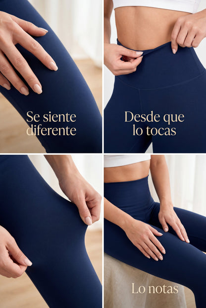 Azul Navy Mate | Leggin Anti-Celulitis, Anti-Fluidos Con Cintura Alta & Horma Ideal Leggins RBJ Leggins 
