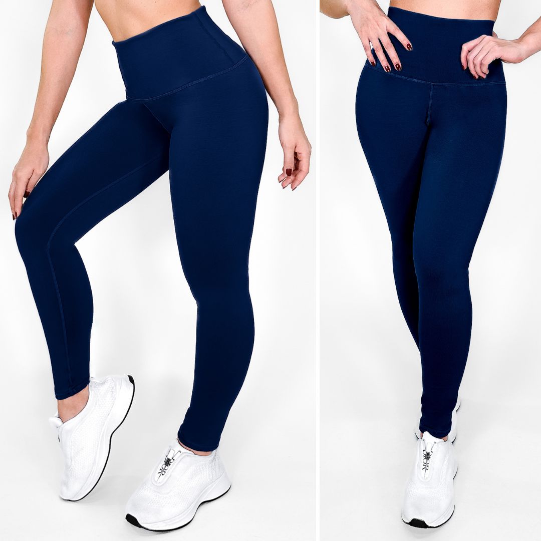 Azul Navy Mate | Leggin Anti-Celulitis, Anti-Fluidos Con Cintura Alta & Horma Ideal Leggins RBJ Leggins 