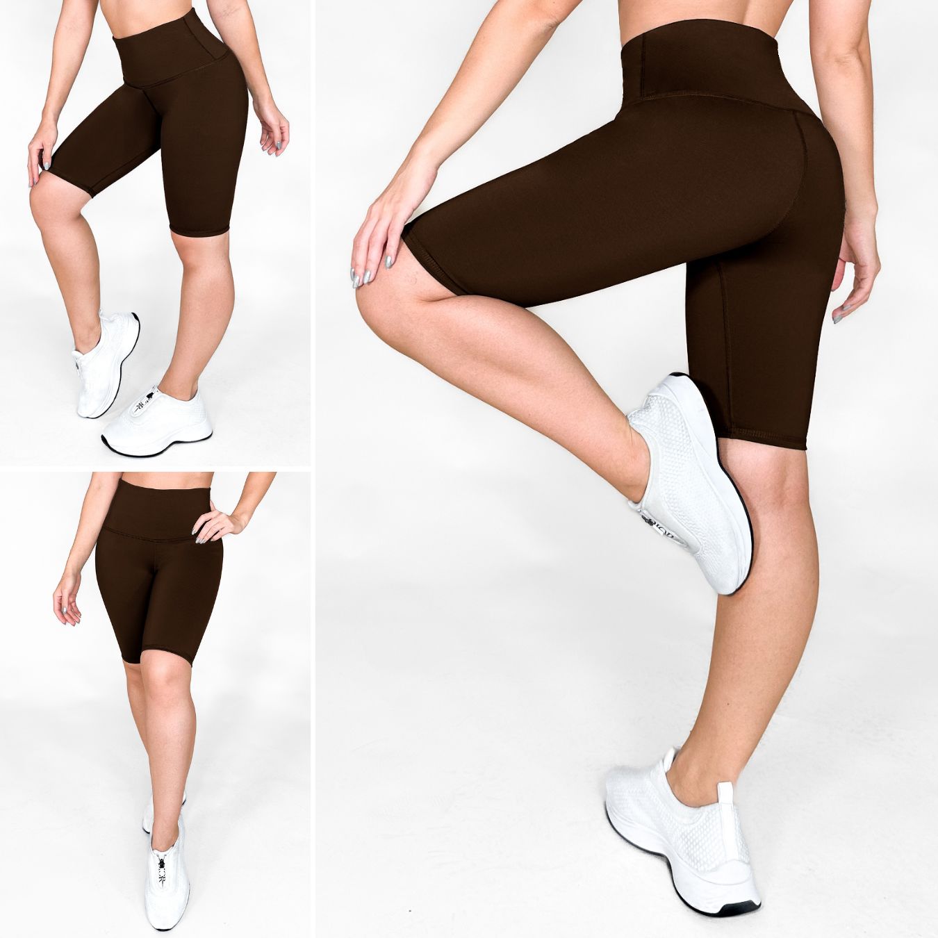 Biker Cafe Oscuro Mate - NUEVO | Biker Anti-Celulitis, Anti-Fluidos Con Cintura Alta & Horma Ideal Leggins RBJ Leggins 