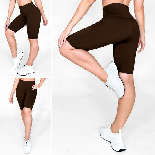 Biker Cafe Oscuro Mate - NUEVO | Biker Anti-Celulitis, Anti-Fluidos Con Cintura Alta & Horma Ideal Leggins RBJ Leggins 