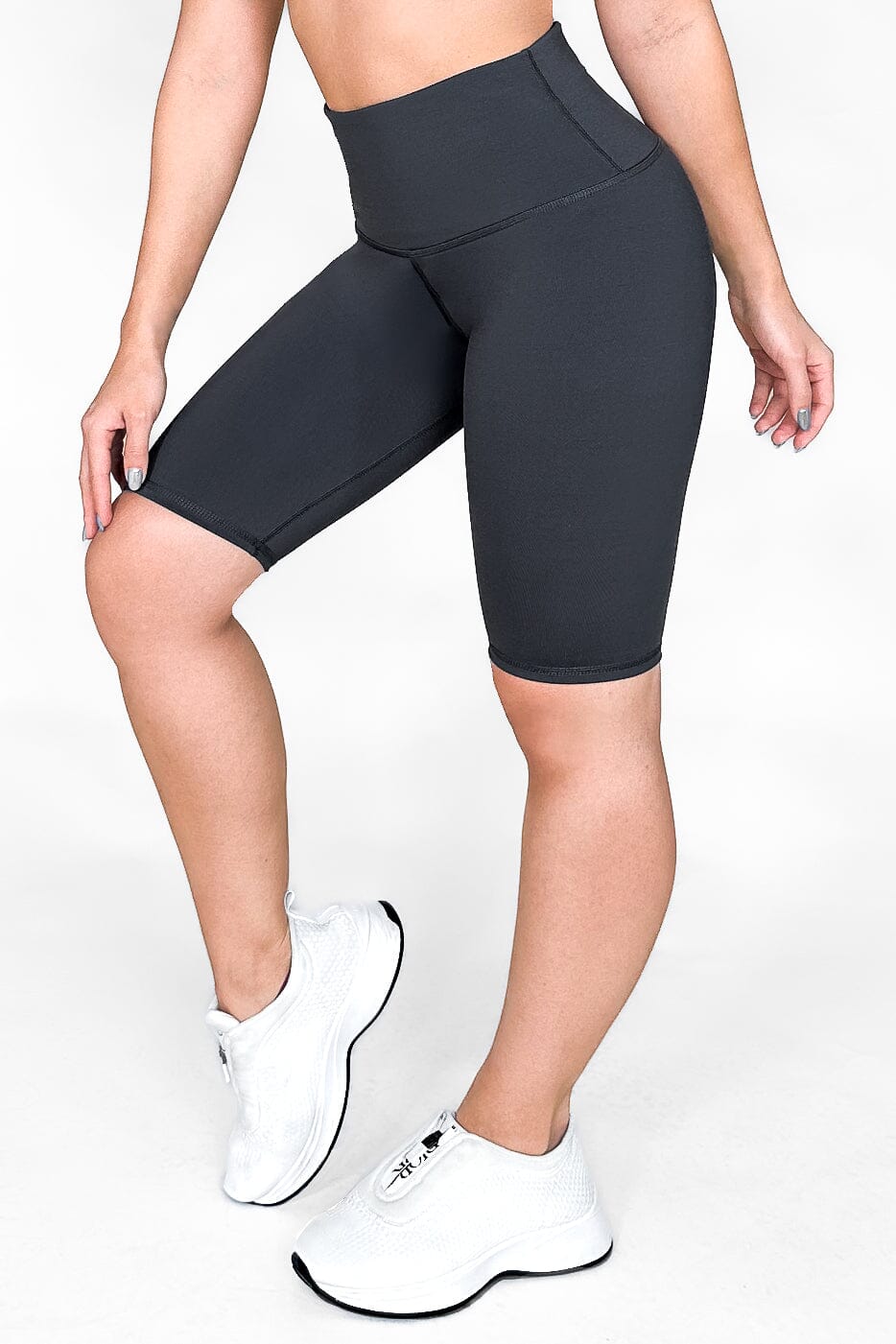 Biker Gris Oscuro Mate - NUEVO | Biker Anti-Celulitis, Anti-Fluidos Con Cintura Alta & Horma Ideal Leggins RBJ Leggins 