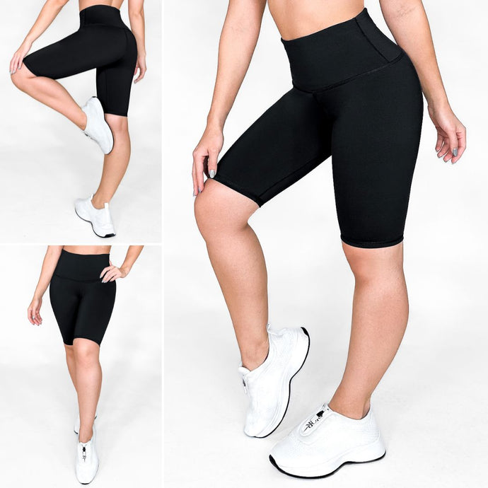 Biker Negro Mate | Biker Anti-Celulitis, Anti-Fluidos Con Cintura Alta & Horma Ideal Leggins RBJ Leggins 