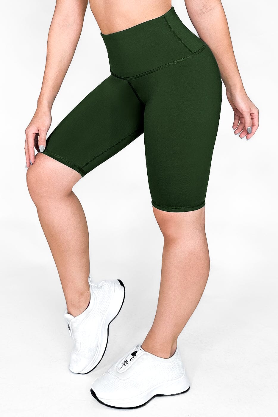 Biker Verde Oscuro Mate - NUEVO | Biker Anti-Celulitis, Anti-Fluidos Con Cintura Alta & Horma Ideal Leggins RBJ Leggins 
