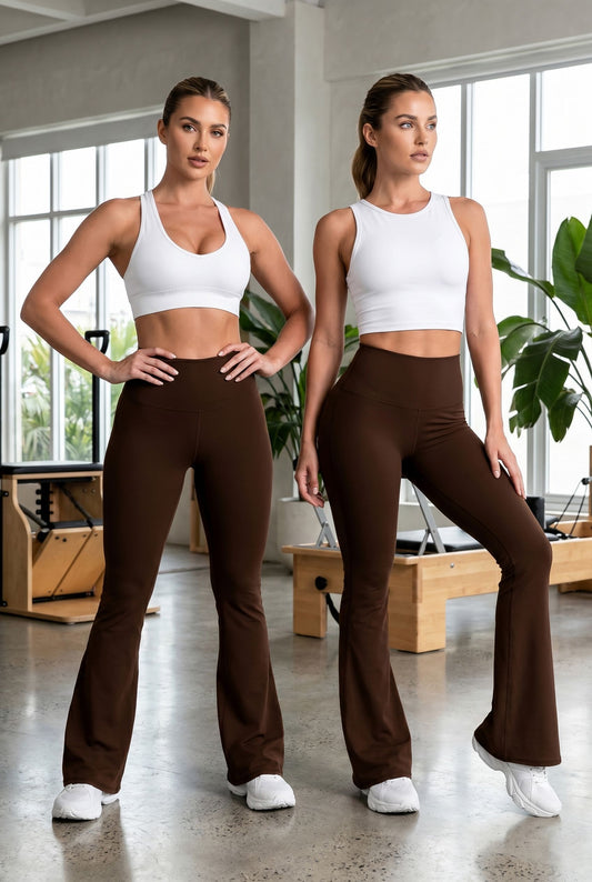 Bota Campana Cafe Oscuro Mate | Leggin Anti-Celulitis, Anti-Fluidos Con Cintura Alta & Horma Ideal Leggins RBJ Leggins 