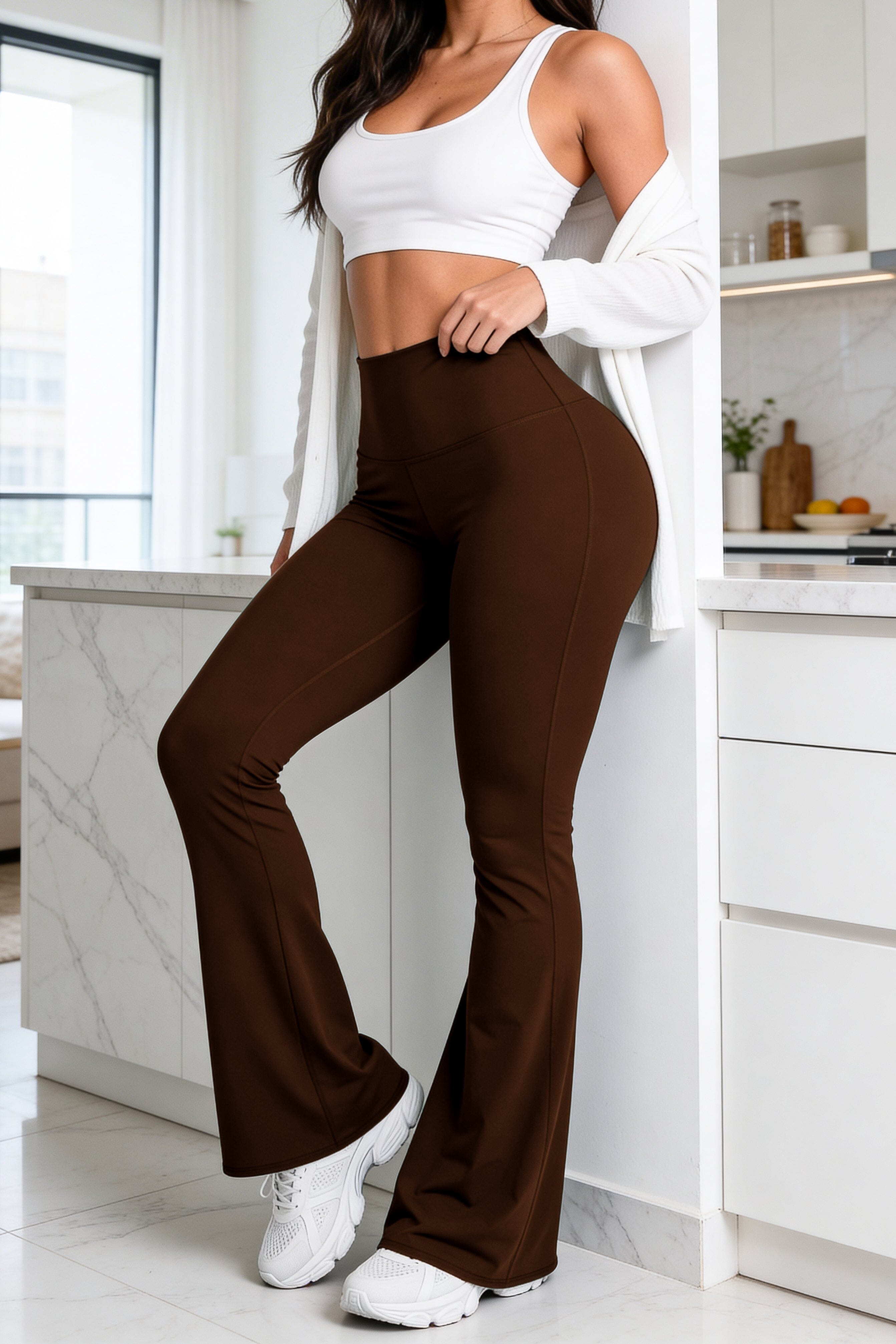 Bota Campana Cafe Oscuro Mate | Leggin Anti-Celulitis, Anti-Fluidos Con Cintura Alta & Horma Ideal Leggins RBJ Leggins 