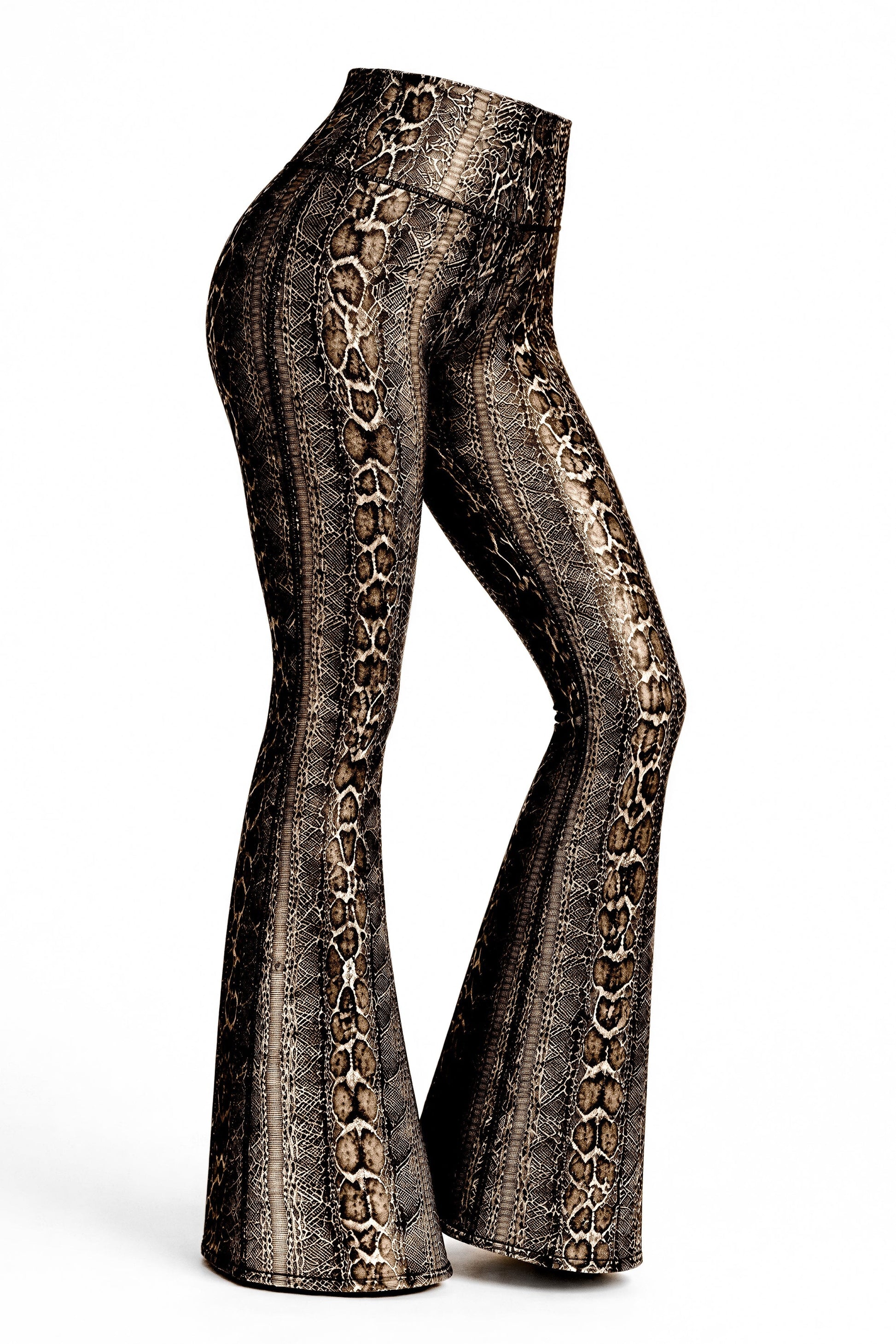 Bota Campana Cafe Phyton - NUEVO | Leggin Anti-Celulitis, Anti-Fluidos Con Cintura Alta & Horma Ideal Leggins RBJ Leggins 