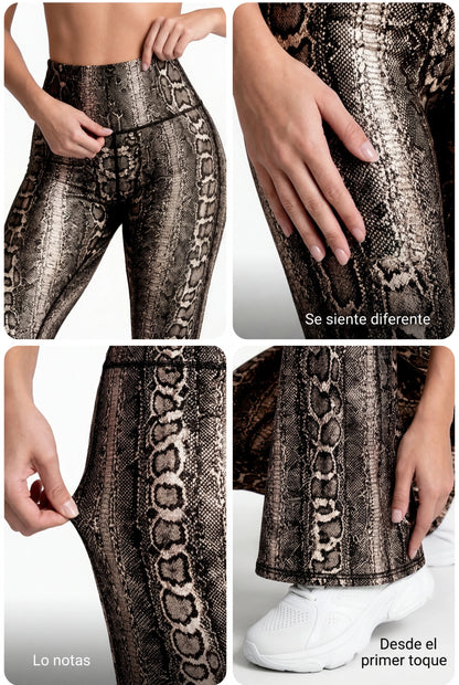 Bota Campana Cafe Phyton - NUEVO | Leggin Anti-Celulitis, Anti-Fluidos Con Cintura Alta & Horma Ideal Leggins RBJ Leggins 