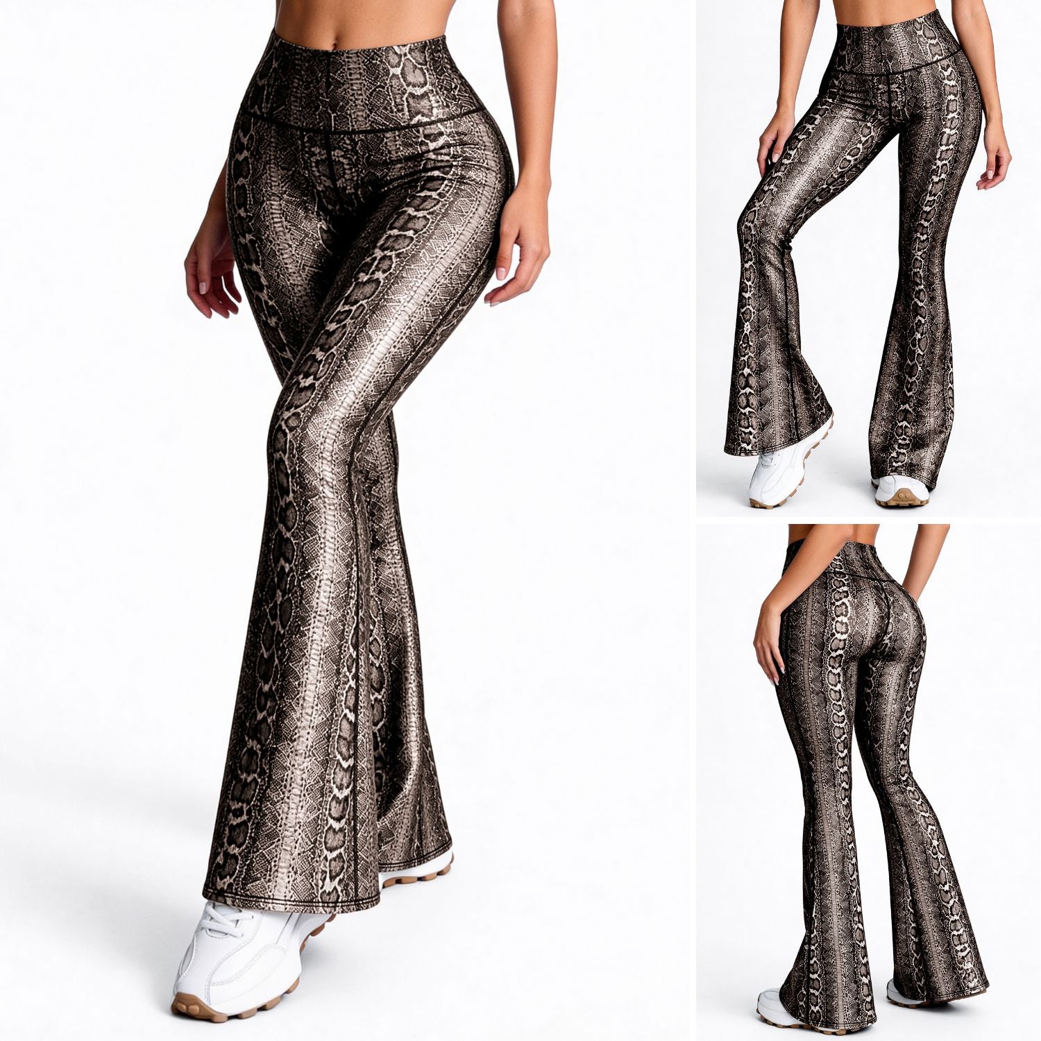 Bota Campana Cafe Phyton - NUEVO | Leggin Anti-Celulitis, Anti-Fluidos Con Cintura Alta & Horma Ideal Leggins RBJ Leggins 