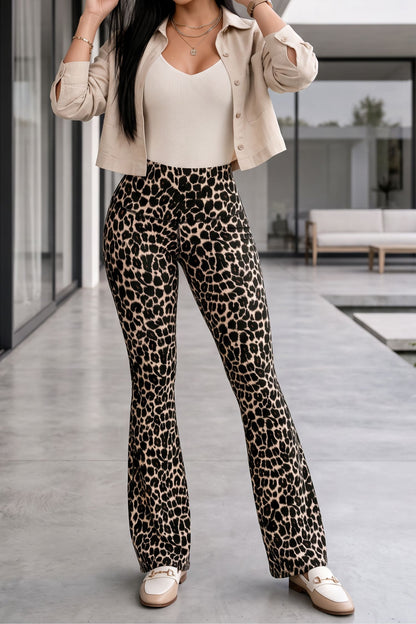 Bota Campana Leopard Camel | Leggin Anti-Celulitis, Anti-Fluidos Con Cintura Alta & Horma Ideal Leggins RBJ Leggins 