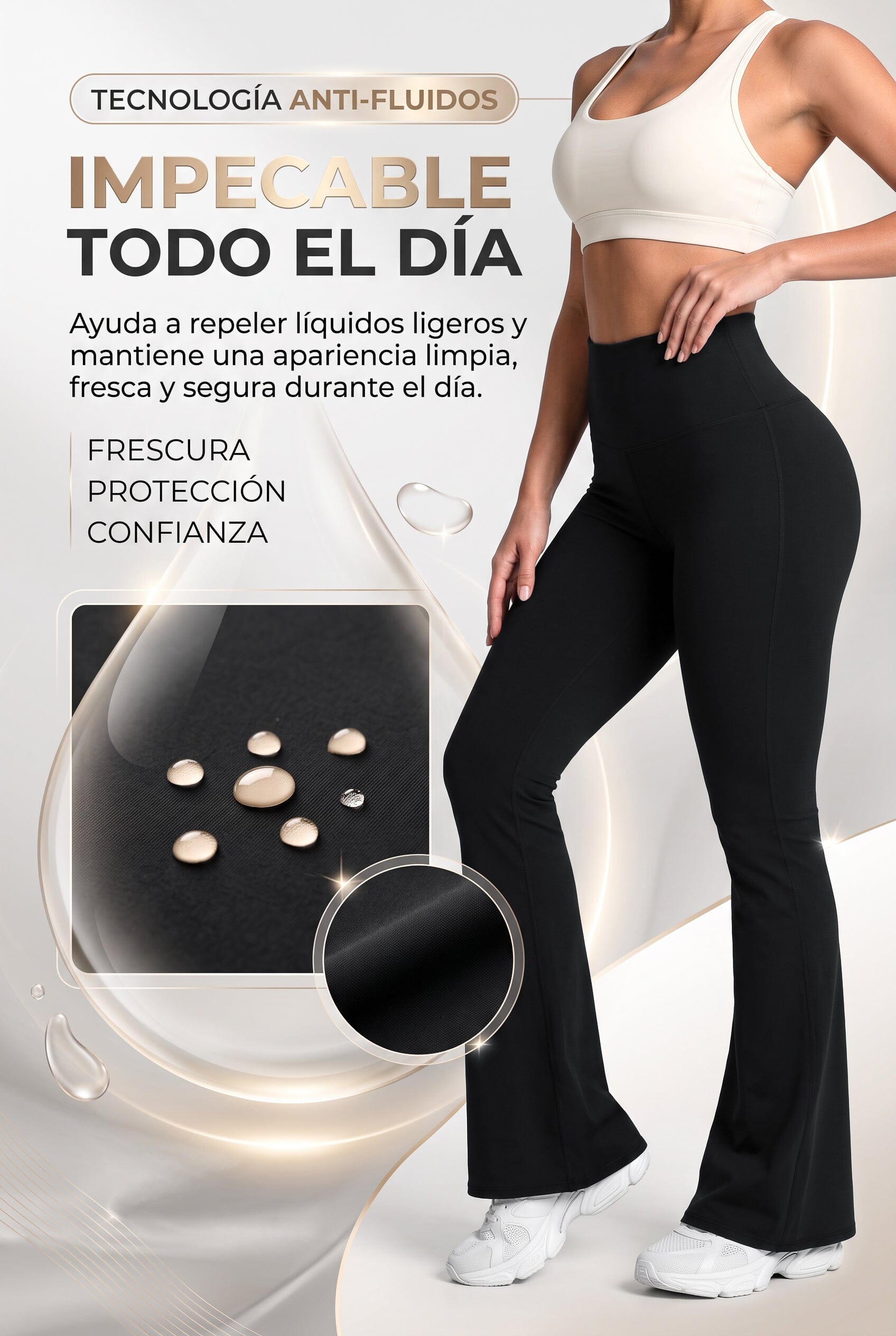 Bota Campana Negro Mate | Leggin Anti-Celulitis, Anti-Fluidos Con Cintura Alta & Horma Ideal Leggins RBJ Leggins 
