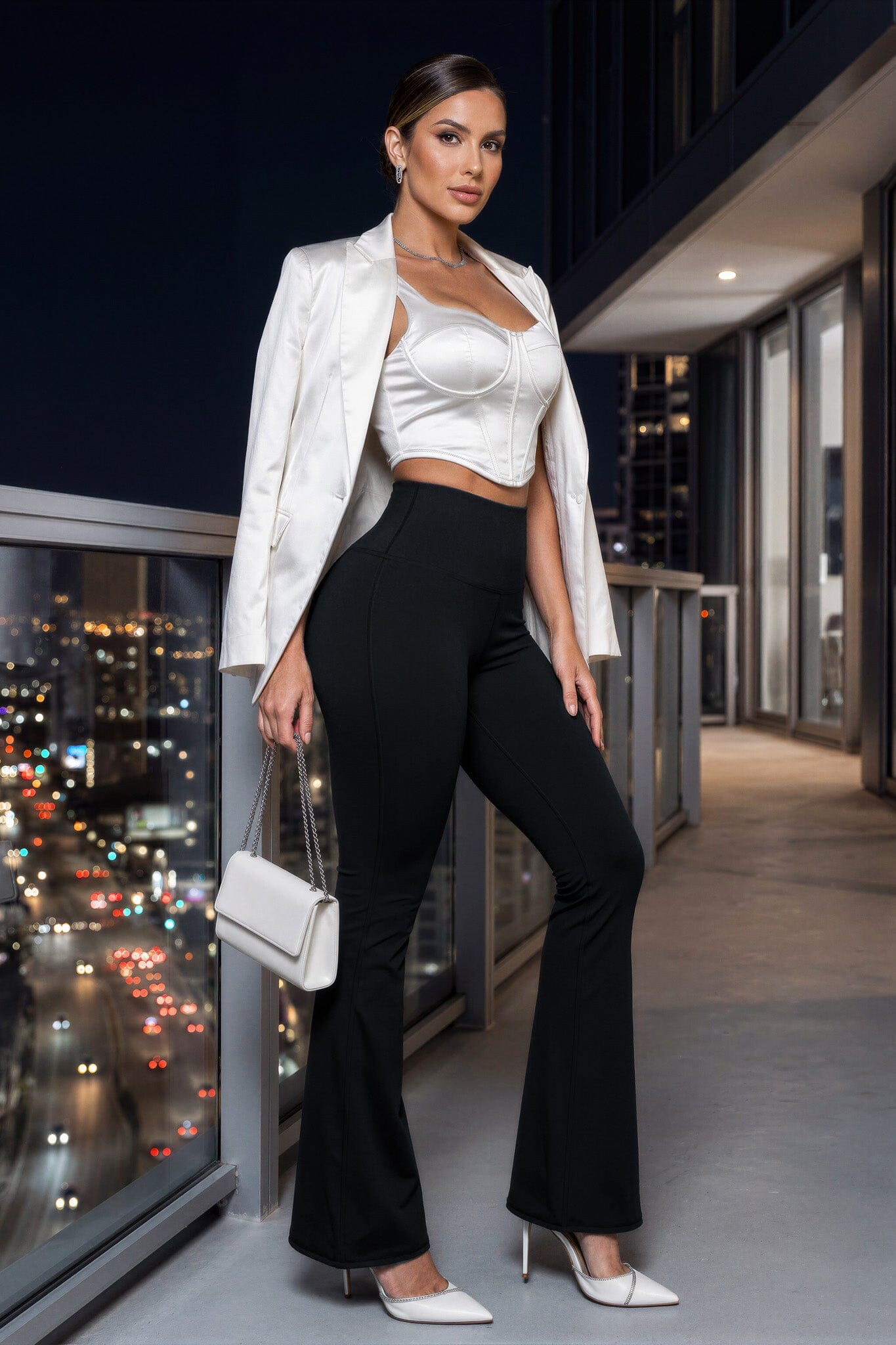 Bota Campana Negro Mate | Leggin Anti-Celulitis, Anti-Fluidos Con Cintura Alta & Horma Ideal Leggins RBJ Leggins 
