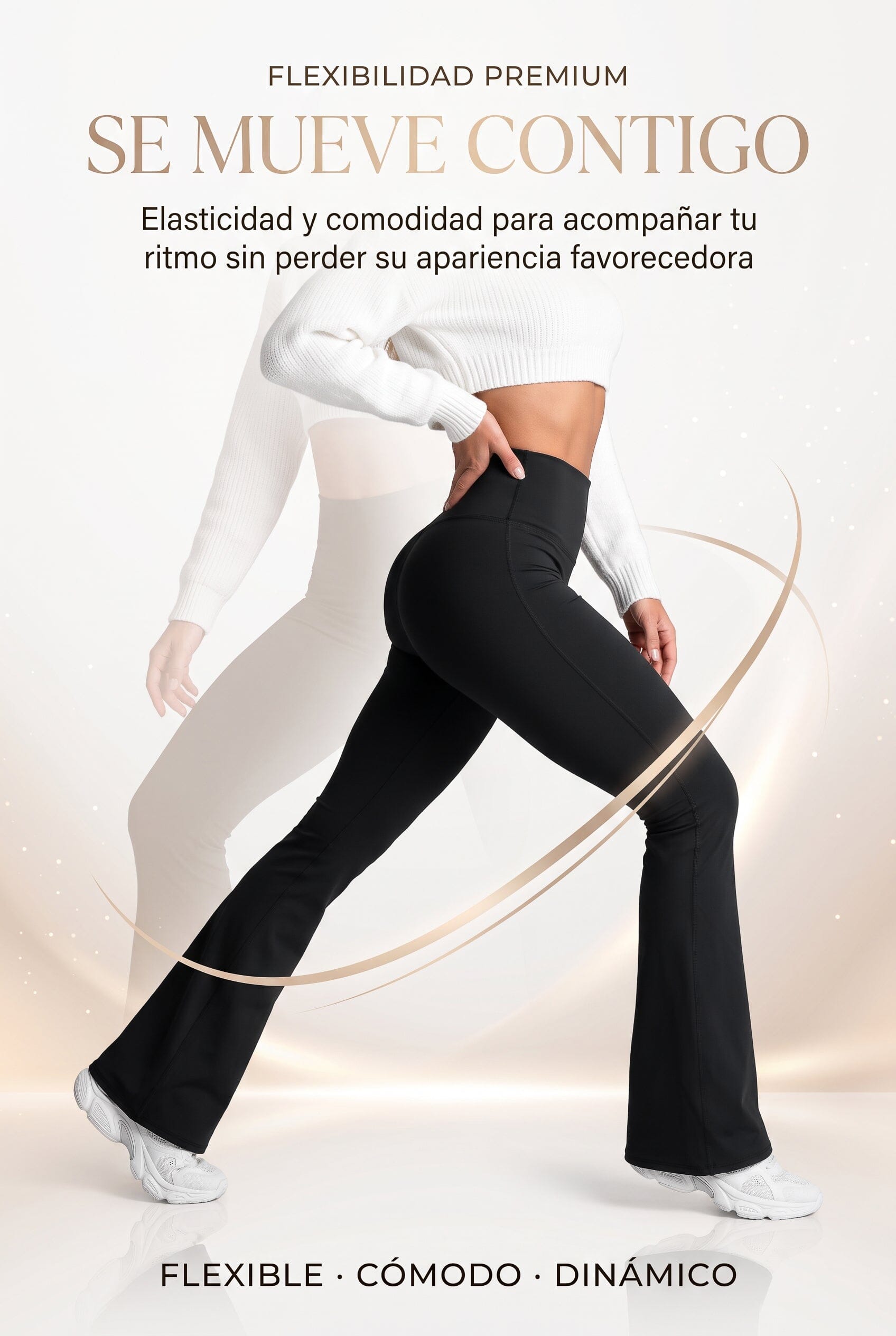 Bota Campana Negro Mate | Leggin Anti-Celulitis, Anti-Fluidos Con Cintura Alta & Horma Ideal Leggins RBJ Leggins 
