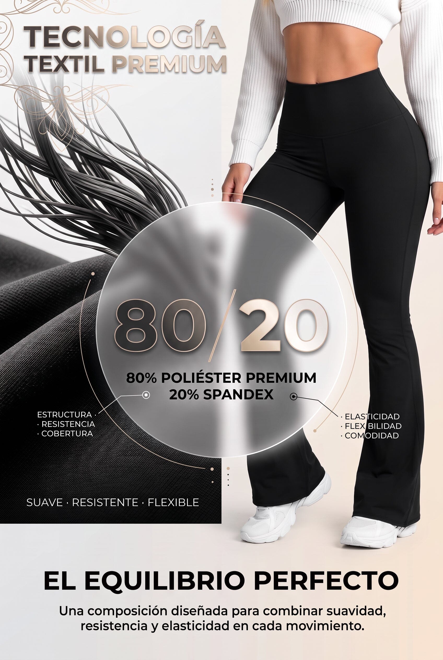 Bota Campana Negro Mate | Leggin Anti-Celulitis, Anti-Fluidos Con Cintura Alta & Horma Ideal Leggins RBJ Leggins 