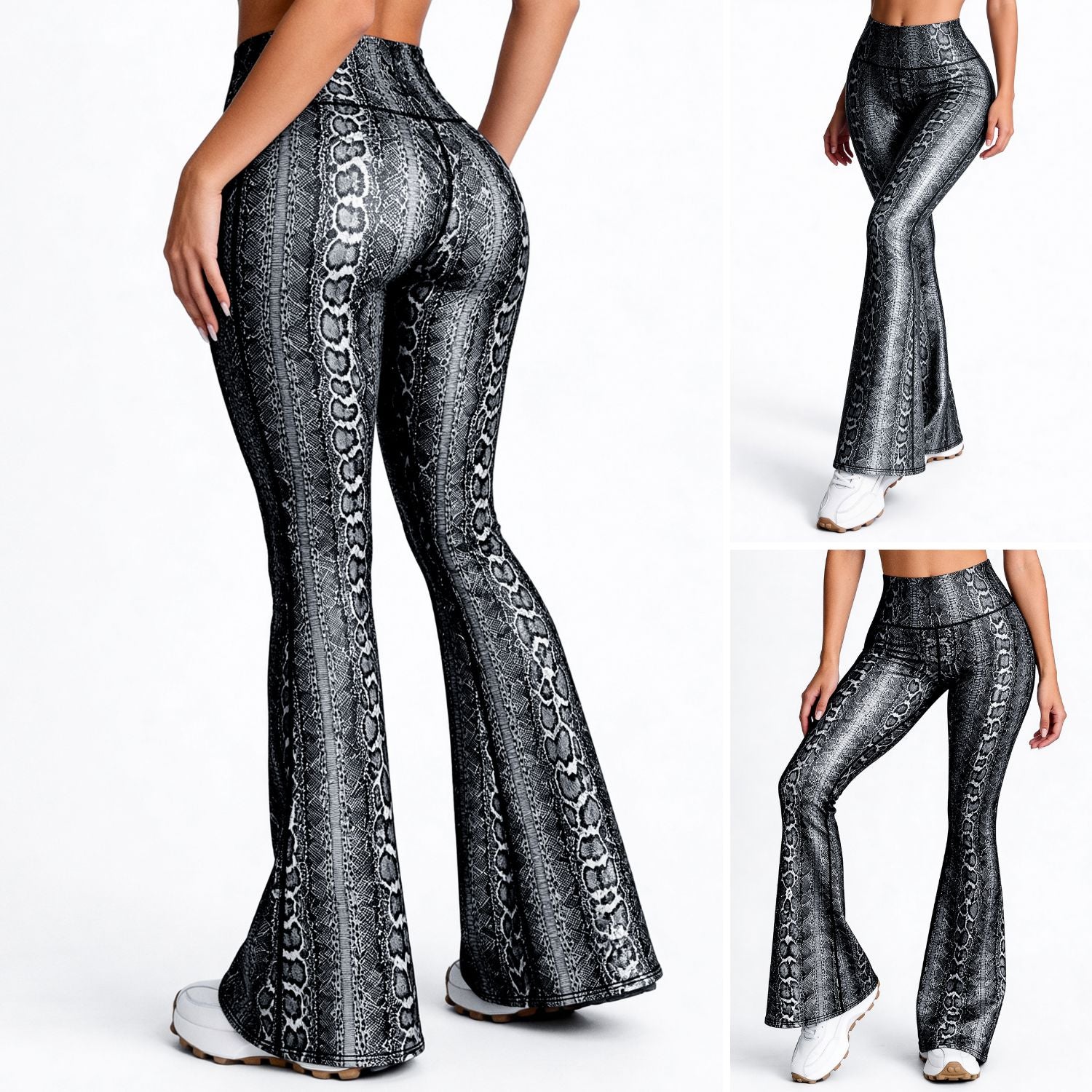 Bota Campana Negro Phyton - NUEVO | Leggin Anti-Celulitis, Anti-Fluidos Con Cintura Alta & Horma Ideal Leggins RBJ Leggins 