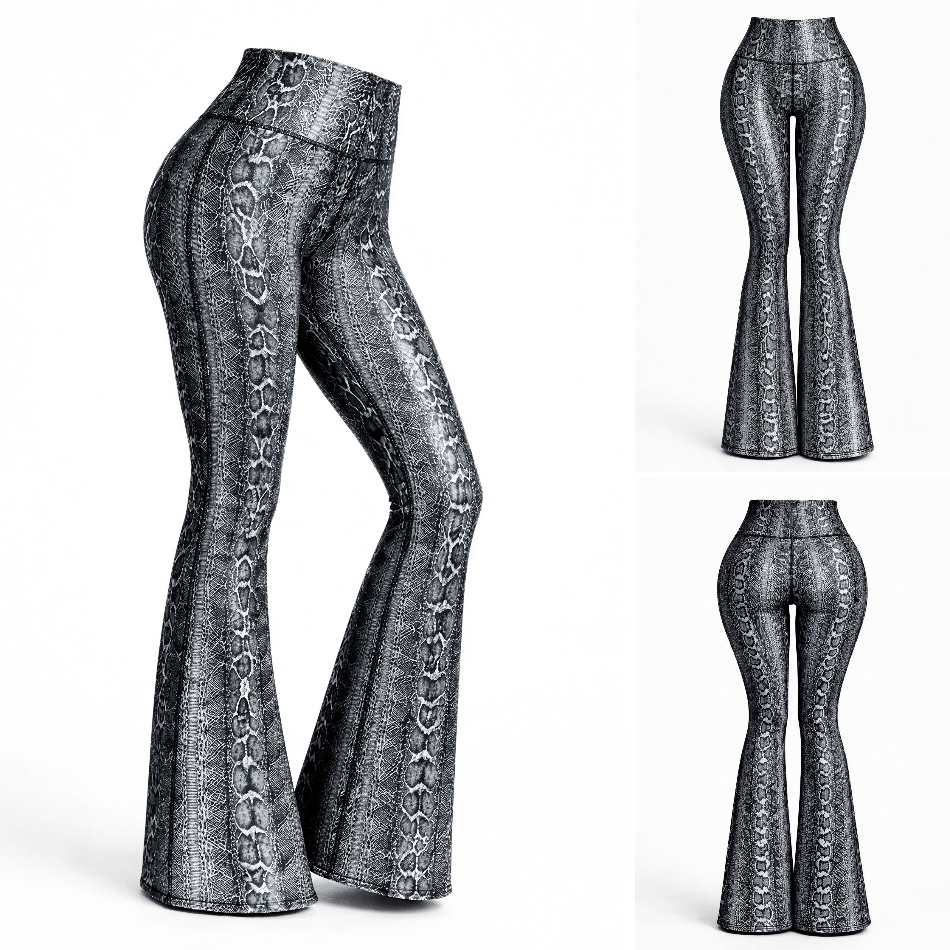 Bota Campana Negro Phyton - NUEVO | Leggin Anti-Celulitis, Anti-Fluidos Con Cintura Alta & Horma Ideal Leggins RBJ Leggins 