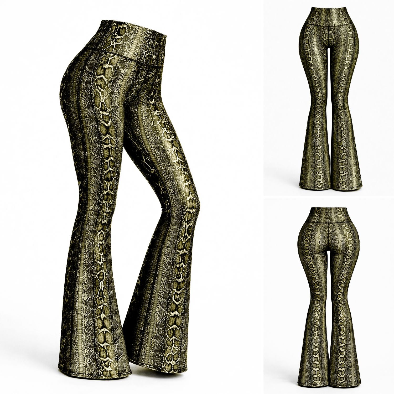 Bota Campana Verde Phyton - NUEVO | Leggin Anti-Celulitis, Anti-Fluidos Con Cintura Alta & Horma Ideal Leggins RBJ Leggins 