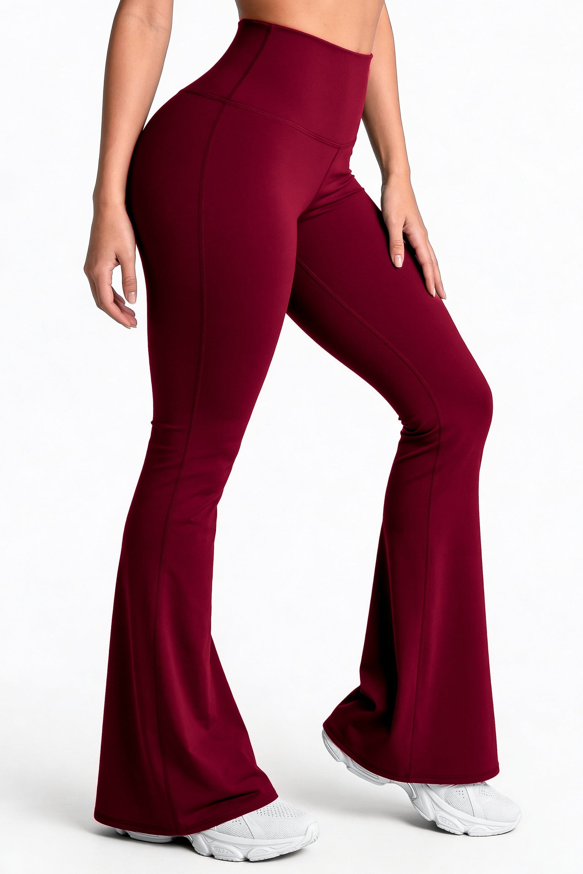 Bota Campana Vino Oscuro Mate | Leggin Anti-Celulitis, Anti-Fluidos Con Cintura Alta & Horma Ideal Leggins RBJ Leggins 