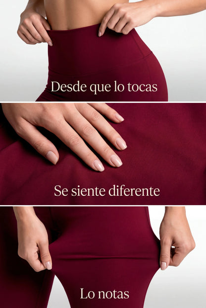 Bota Campana Vino Oscuro Mate | Leggin Anti-Celulitis, Anti-Fluidos Con Cintura Alta & Horma Ideal Leggins RBJ Leggins 