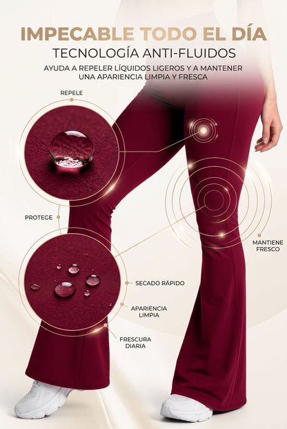 Bota Campana Vino Oscuro Mate | Leggin Anti-Celulitis, Anti-Fluidos Con Cintura Alta & Horma Ideal Leggins RBJ Leggins 