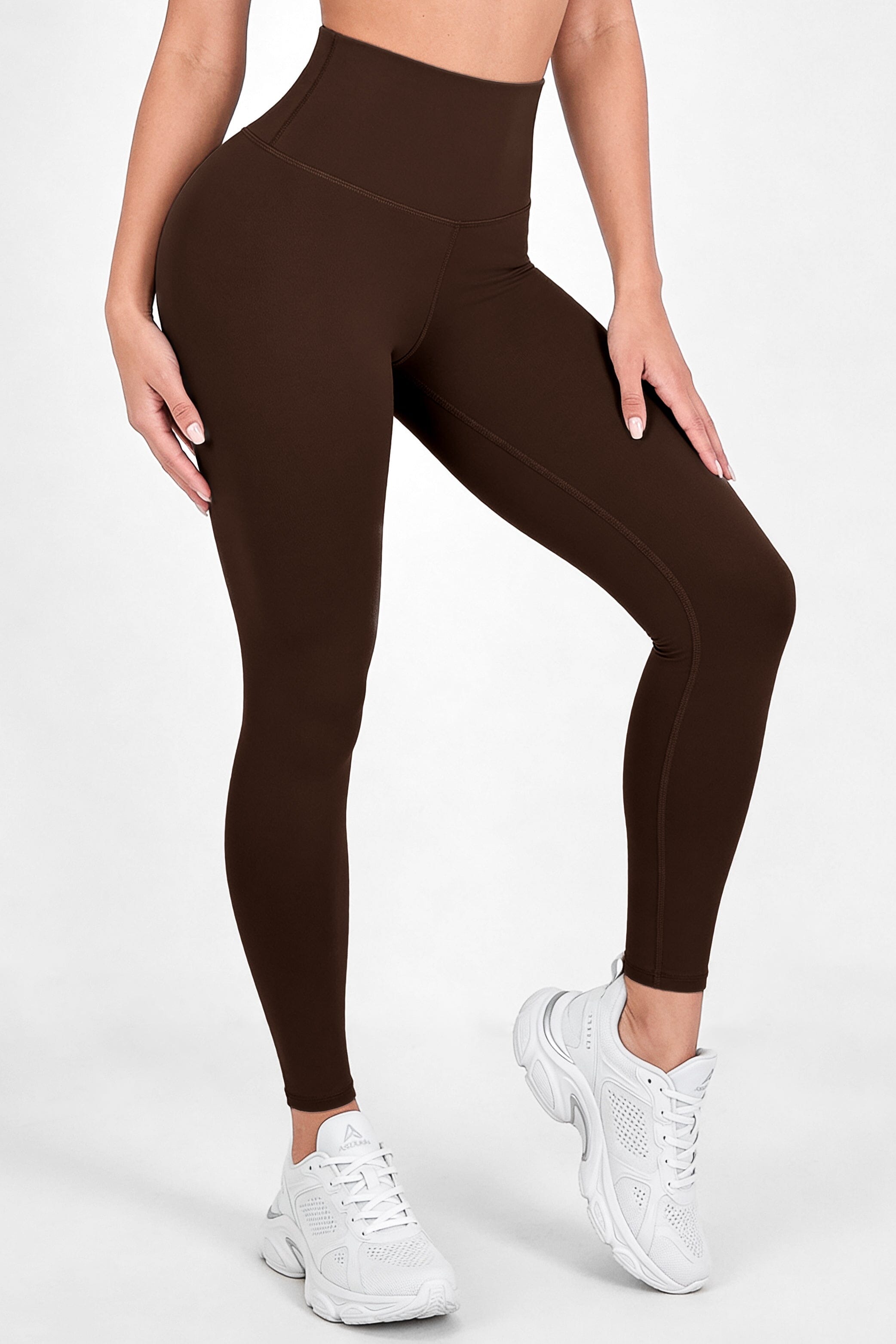 Cafe Oscuro Mate | Leggin Anti-Celulitis, Anti-Fluidos Con Cintura Alta & Horma Ideal Leggins RBJ Leggins 