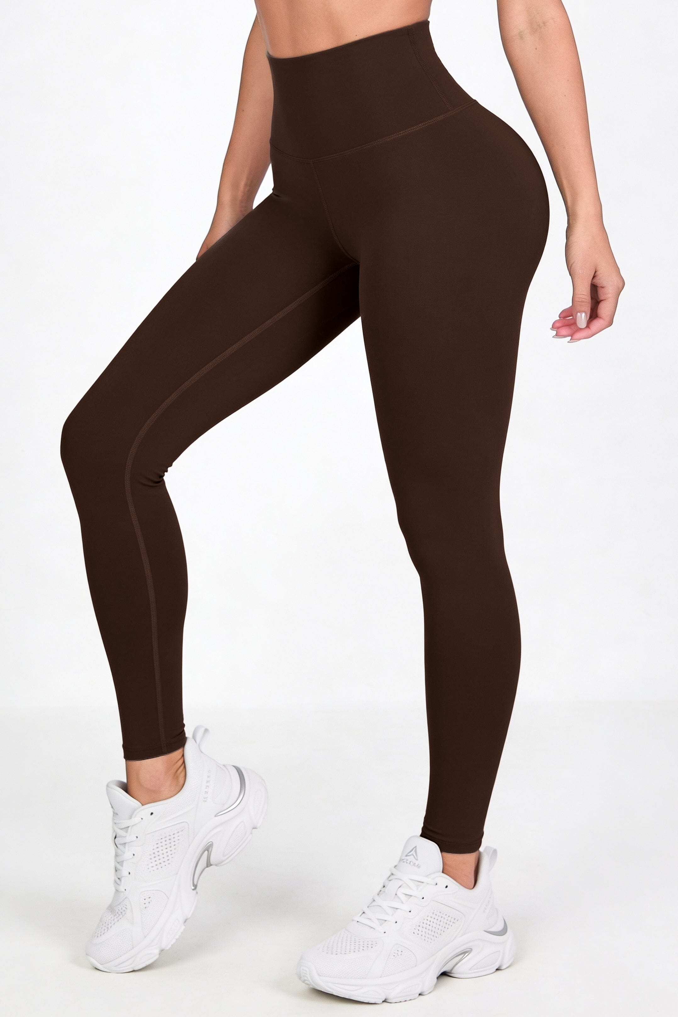 Cafe Oscuro Mate | Leggin Anti-Celulitis, Anti-Fluidos Con Cintura Alta & Horma Ideal Leggins RBJ Leggins 