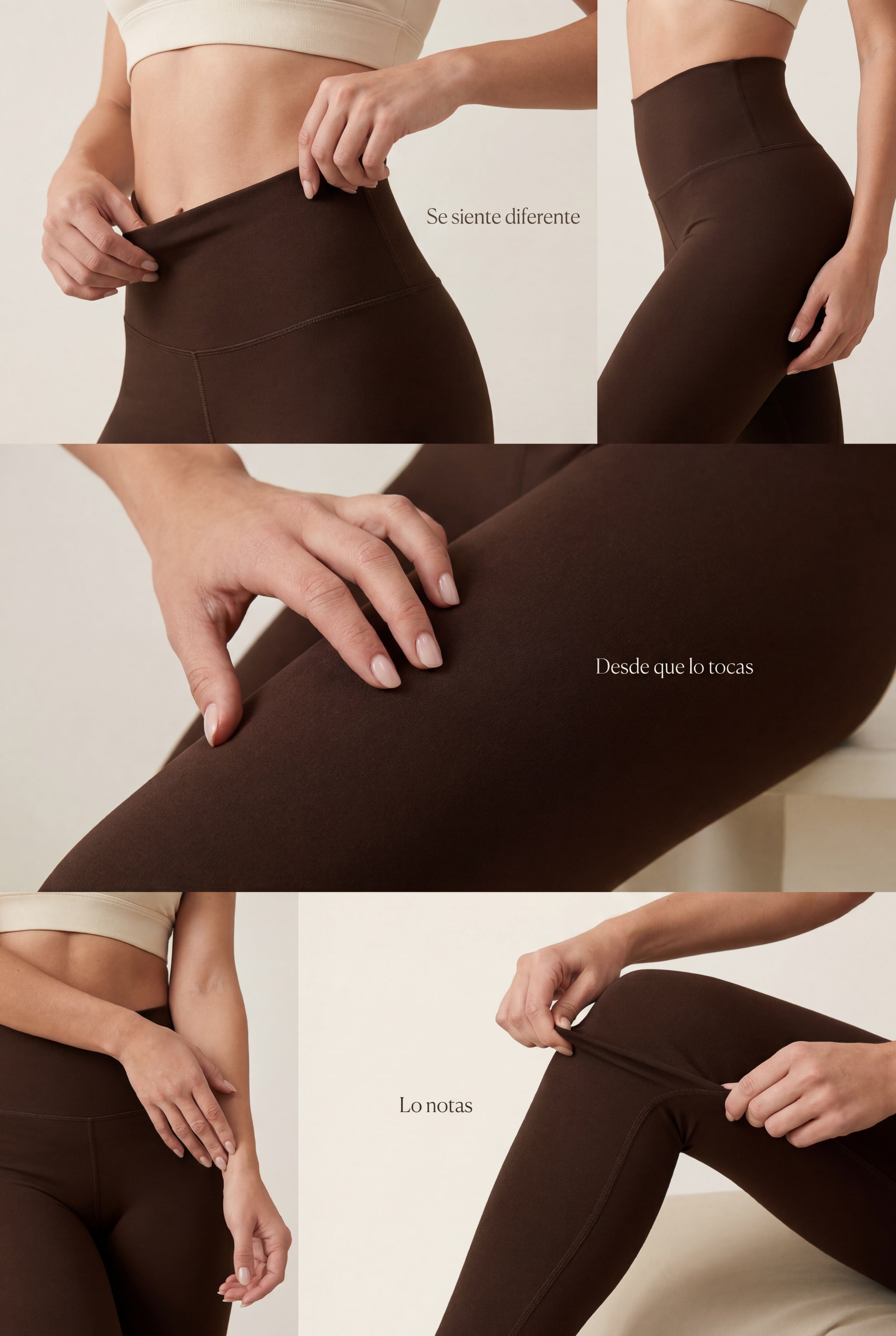 Cafe Oscuro Mate | Leggin Anti-Celulitis, Anti-Fluidos Con Cintura Alta & Horma Ideal Leggins RBJ Leggins 