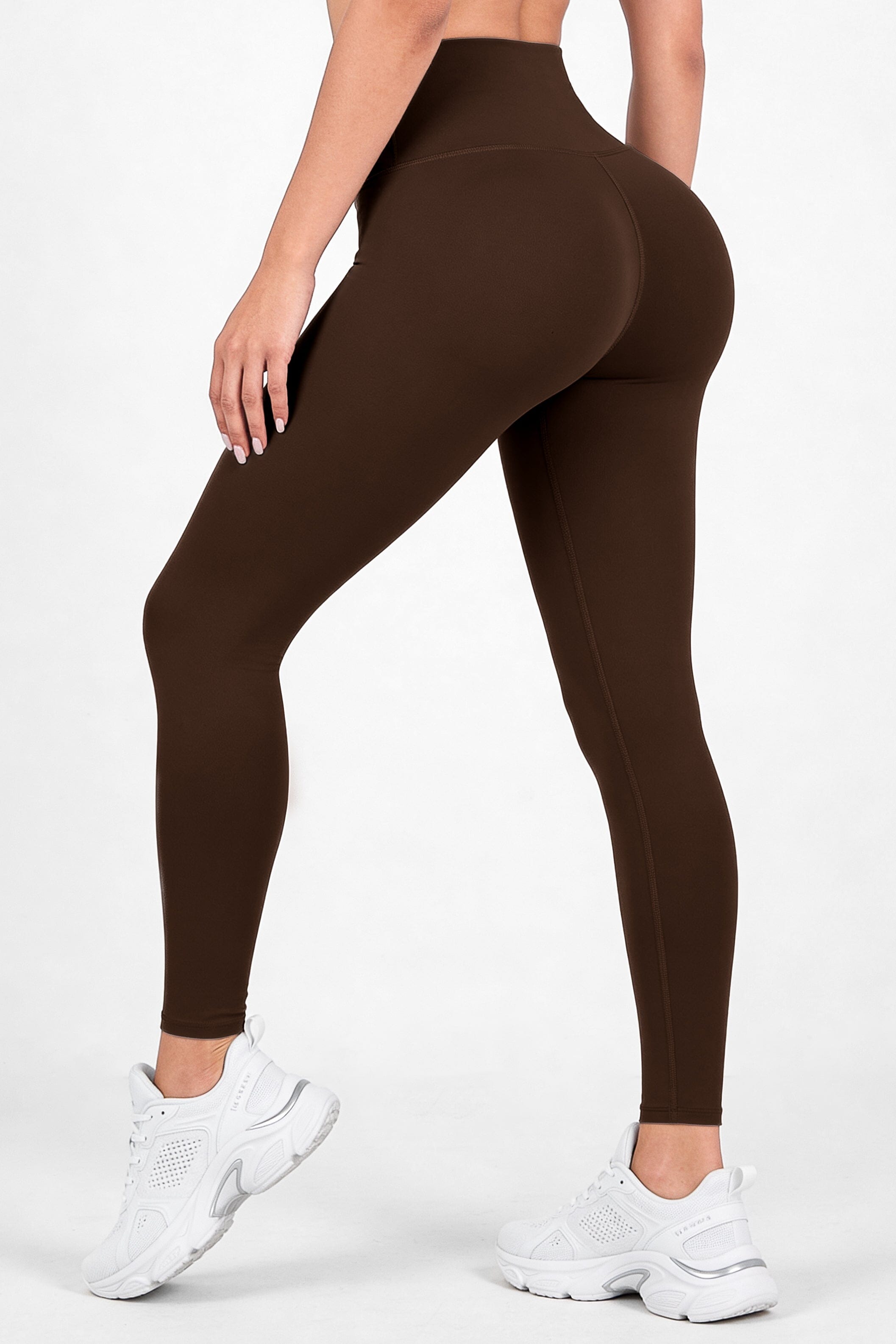 Cafe Oscuro Mate | Leggin Anti-Celulitis, Anti-Fluidos Con Cintura Alta & Horma Ideal Leggins RBJ Leggins 