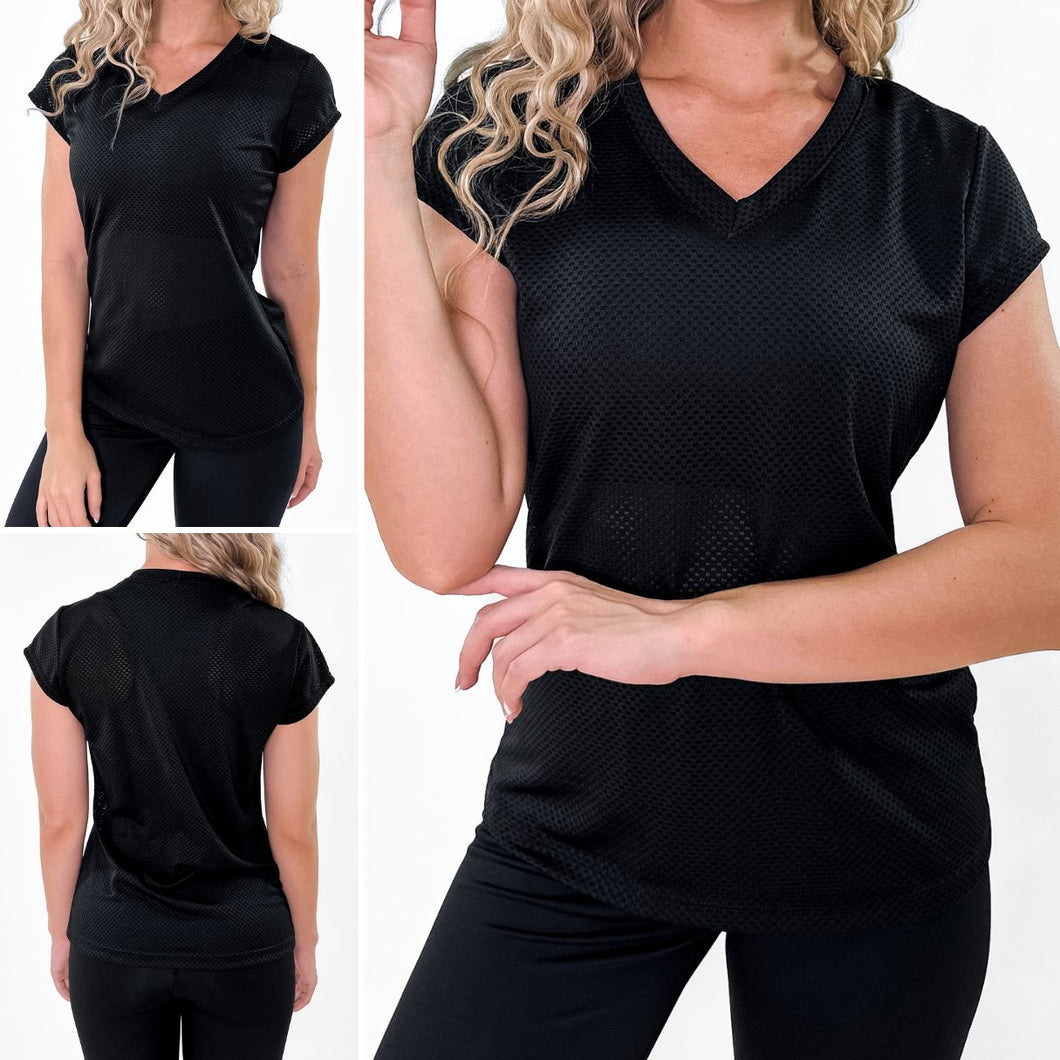 Camiseta Rubí Negra | Calidad y Confort Superior | Tela Ultra Transpirable RBJ Leggins 
