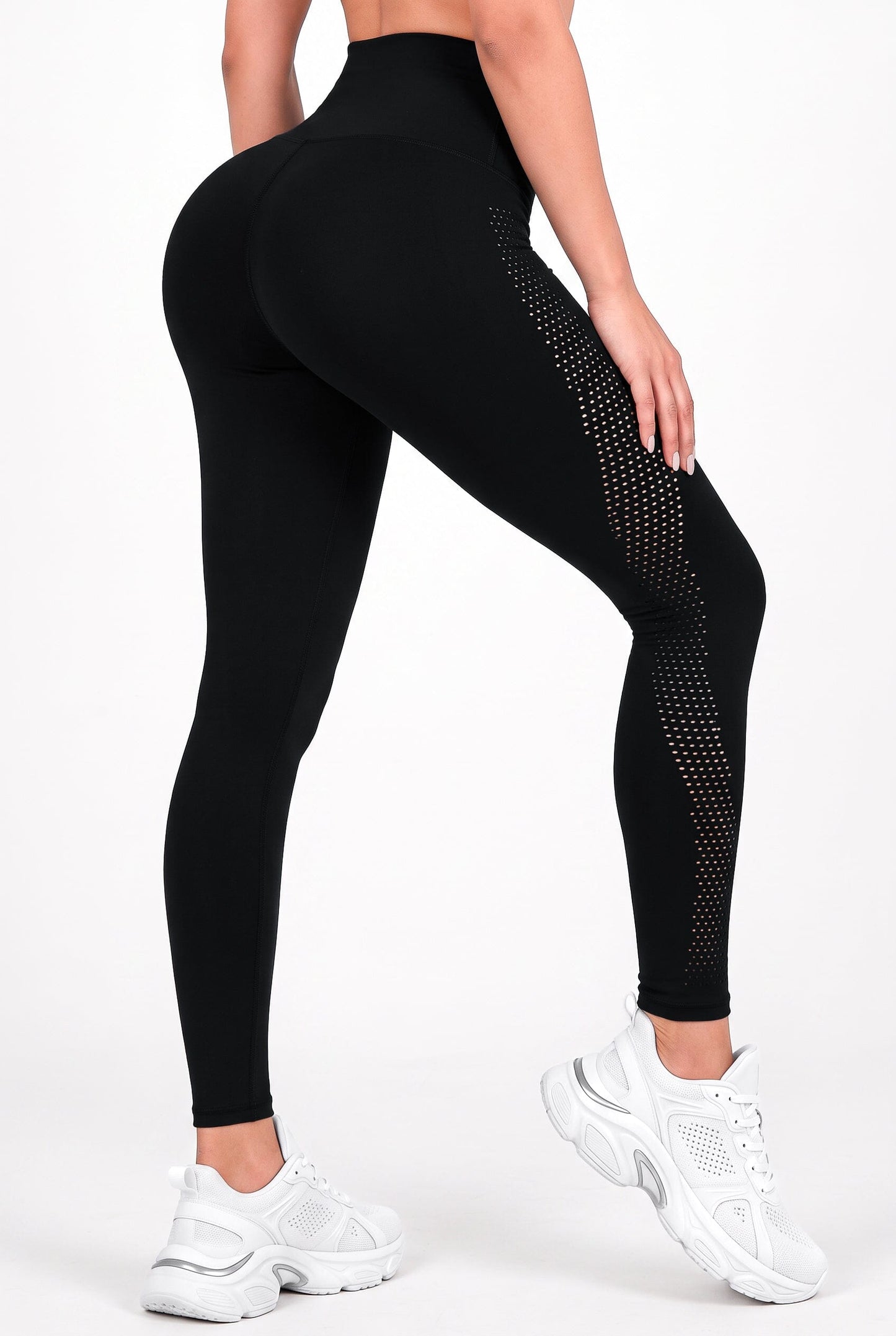 Estelar Black | Leggin Anti-Celulitis, Anti-Fluidos Con Cintura Alta & Horma Ideal (Diseño Con Corte Laser) Leggins RBJ Leggins 