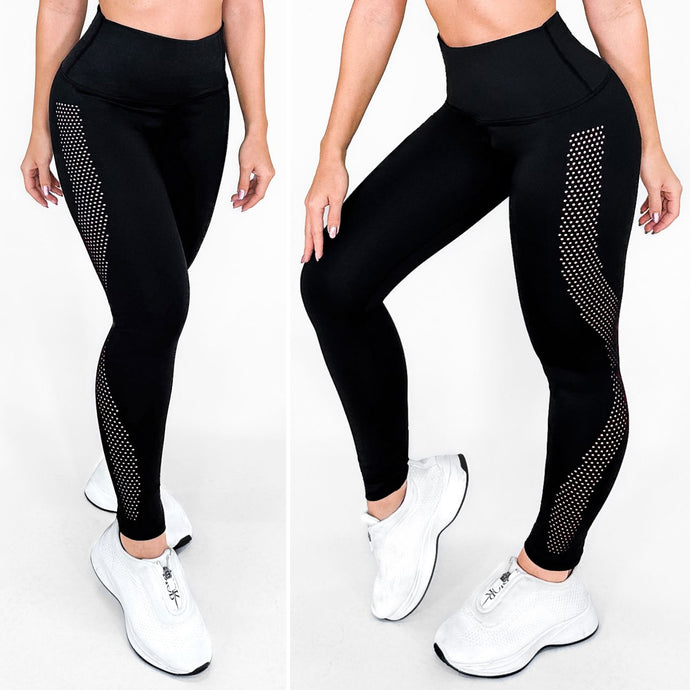 Estelar Black - NUEVO | Leggin Anti-Celulitis, Anti-Fluidos Con Cintura Alta & Horma Ideal (Diseño Con Corte Laser) Leggins RBJ Leggins 