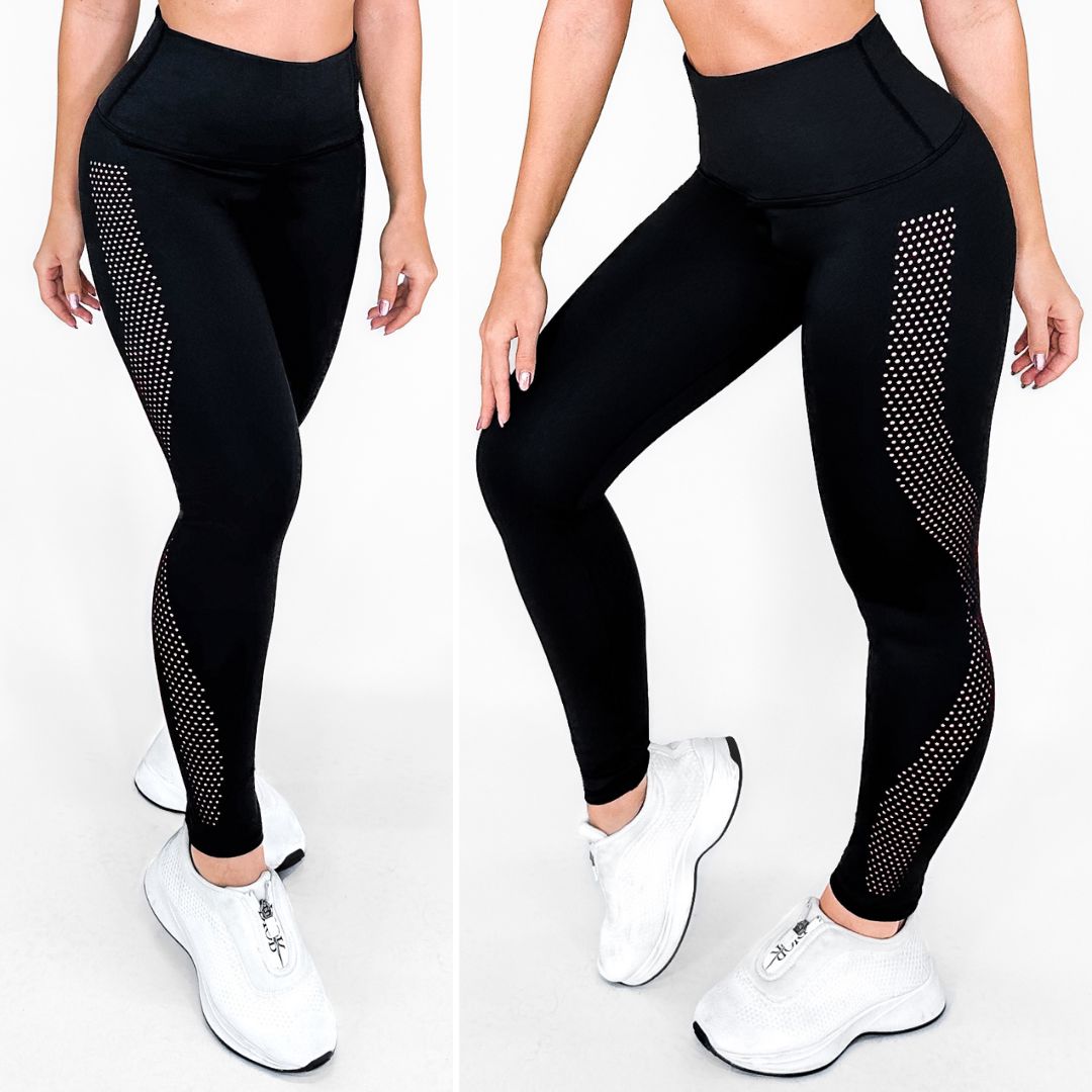 Estelar Black - NUEVO | Leggin Anti-Celulitis, Anti-Fluidos Con Cintura Alta & Horma Ideal (Diseño Con Corte Laser) Leggins RBJ Leggins 