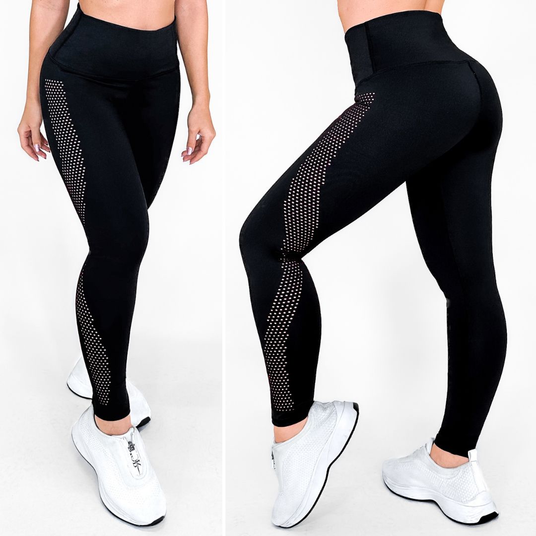 Estelar Black - NUEVO | Leggin Anti-Celulitis, Anti-Fluidos Con Cintura Alta & Horma Ideal (Diseño Con Corte Laser) Leggins RBJ Leggins 
