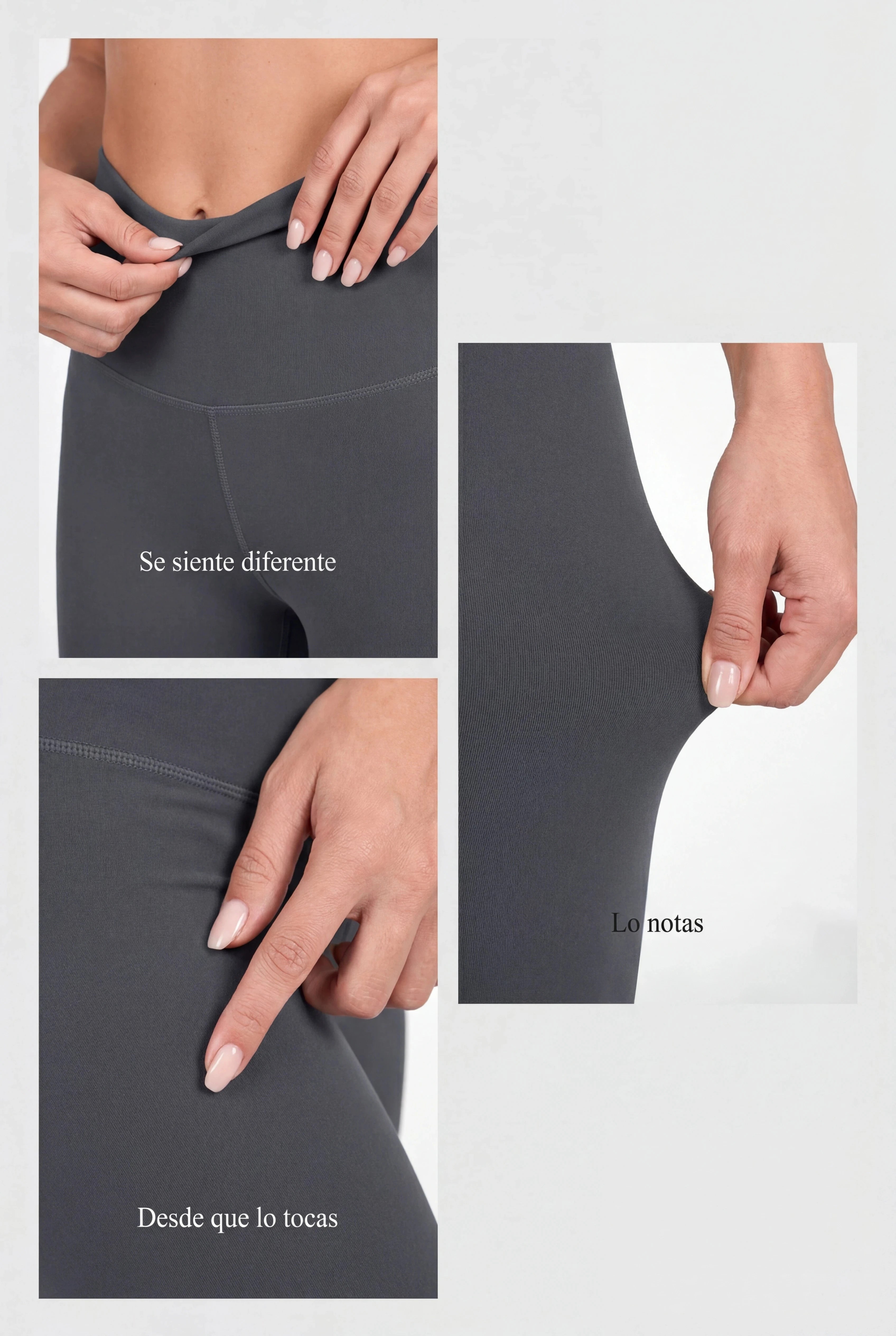 Gris Oscuro Mate | Leggin Anti-Celulitis, Anti-Fluidos Con Cintura Alta & Horma Ideal Leggins RBJ Leggins 