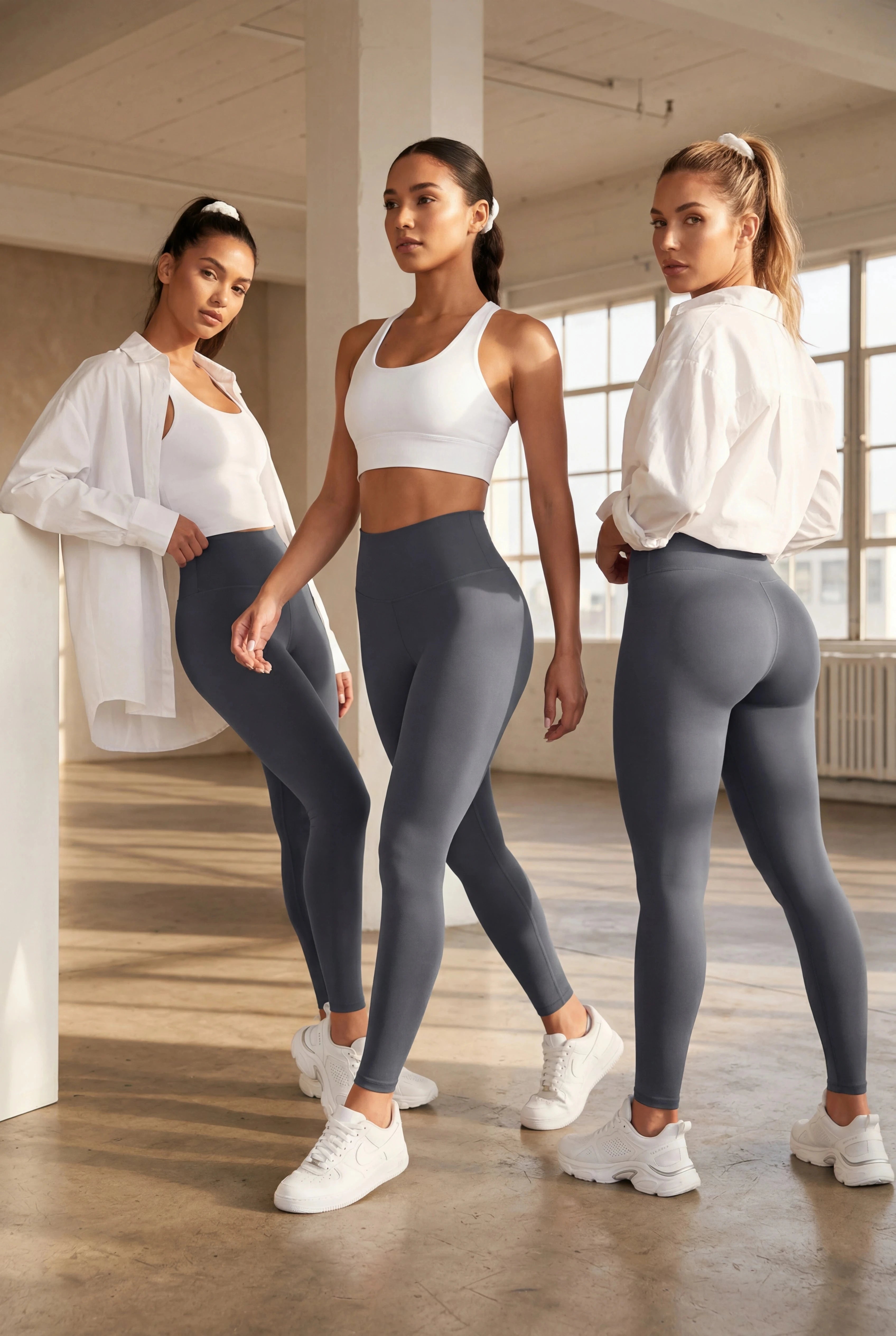 Gris Oscuro Mate | Leggin Anti-Celulitis, Anti-Fluidos Con Cintura Alta & Horma Ideal Leggins RBJ Leggins 