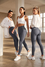 Cargar imagen en el visor de la galería, Gris Oscuro Mate | Leggin Anti-Celulitis, Anti-Fluidos Con Cintura Alta &amp; Horma Ideal Leggins RBJ Leggins 
