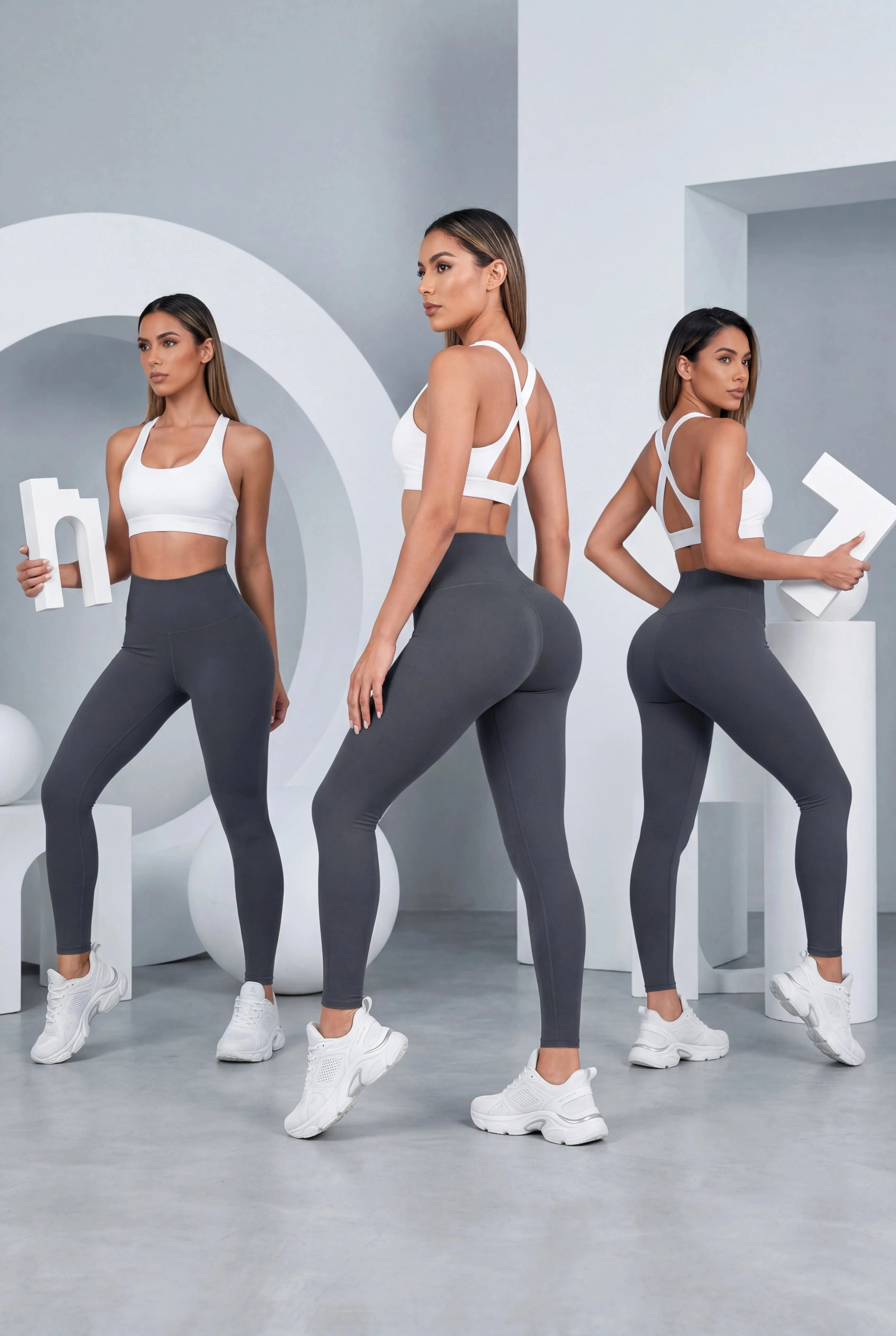 Gris Oscuro Mate | Leggin Anti-Celulitis, Anti-Fluidos Con Cintura Alta & Horma Ideal Leggins RBJ Leggins 