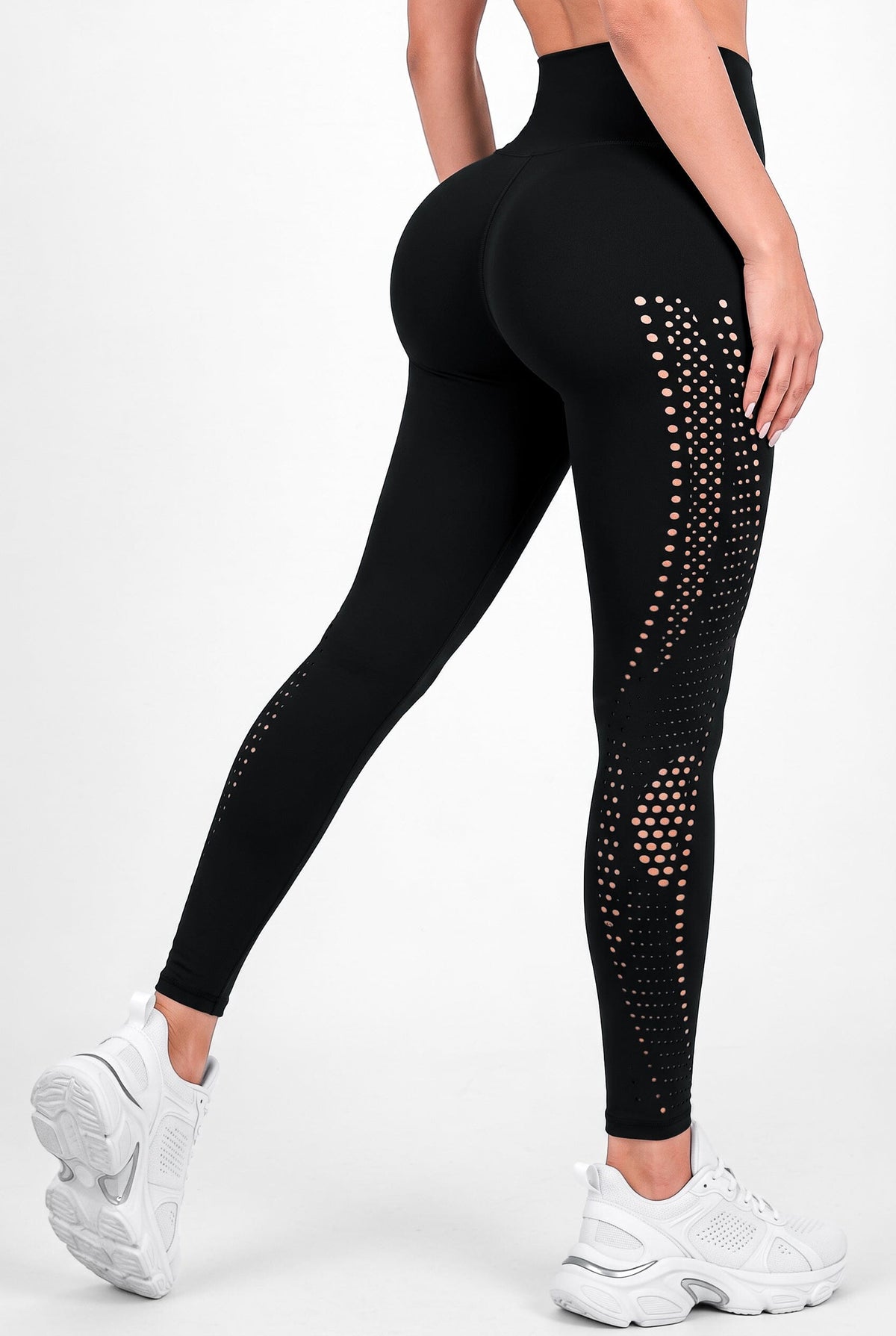 Luxury Black | Leggin Anti-Celulitis, Anti-Fluidos Con Cintura Alta & Horma Ideal (Diseño Con Corte Laser) Leggins RBJ Leggins 