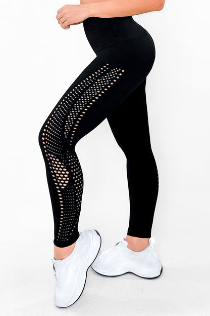 Luxury Black - NUEVO | Leggin Anti-Celulitis, Anti-Fluidos Con Cintura Alta & Horma Ideal (Diseño Con Corte Laser) Leggins RBJ Leggins 