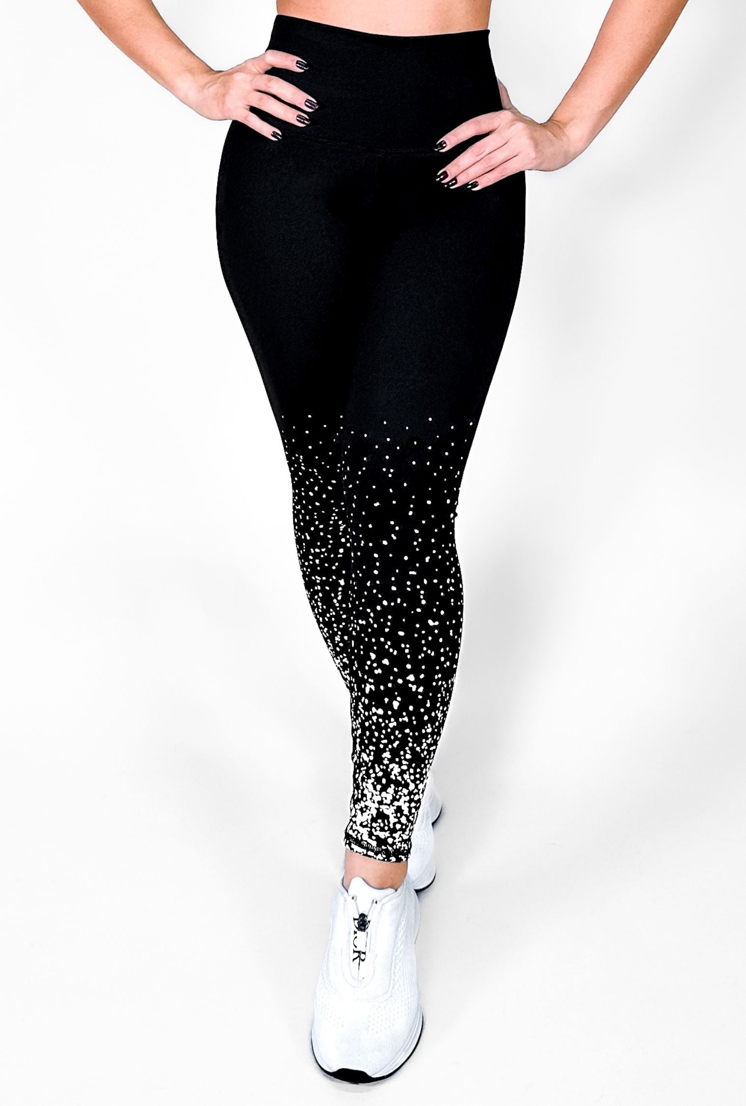 Negro Galaxy | Leggin Anti-Celulitis, Anti-Fluidos Con Cintura Alta & Horma Ideal Leggins RBJ Leggins 