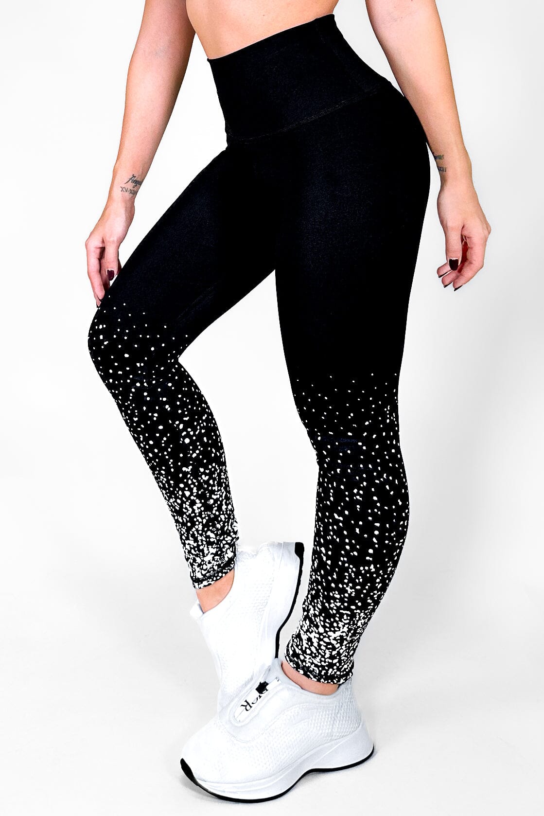 Negro Galaxy - NUEVO | Leggin Anti-Celulitis, Anti-Fluidos Con Cintura Alta & Horma Ideal Leggins RBJ Leggins 